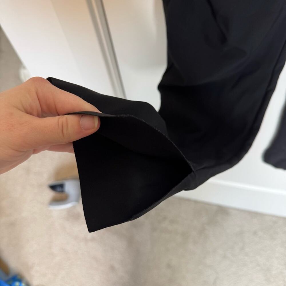 Athleta Stellar Crop Trouser Black Split Hem High Rise Size 10 Tall - Picture 7 of 7